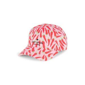 KATE SPADE Red Pepper Cotton Baseball Hat Cap One Size NEW NWT